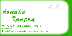 arnold kontra business card